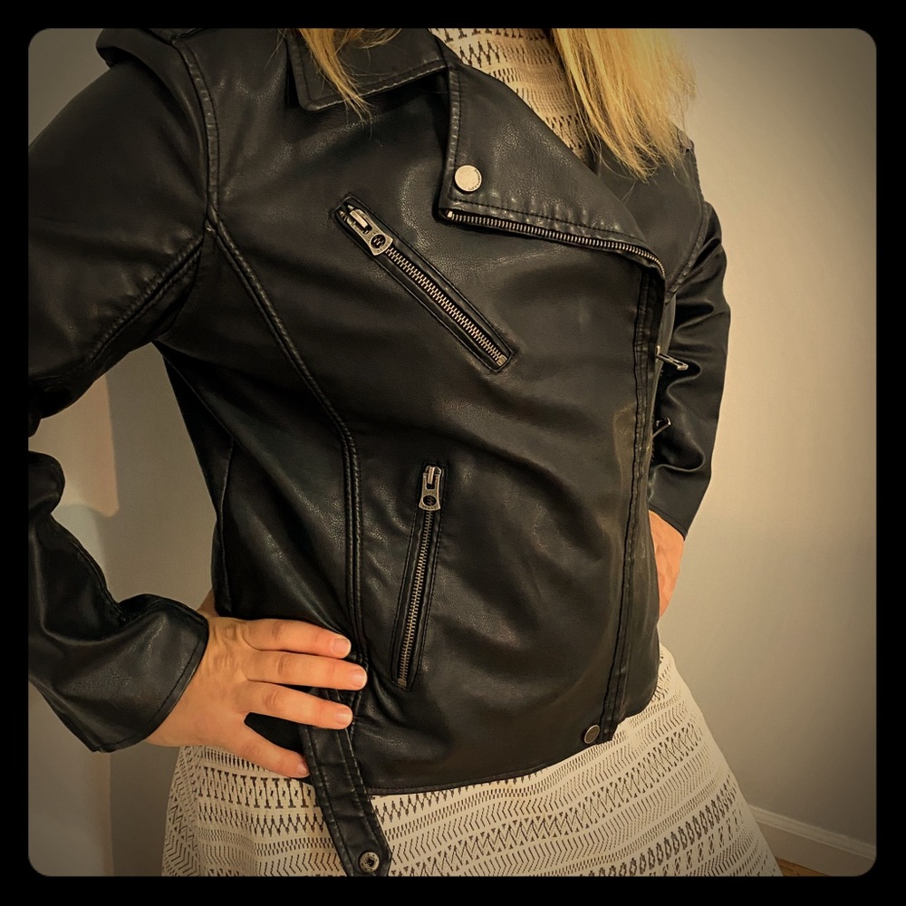 Lucky Brand Vegan Leather Moto Jacket